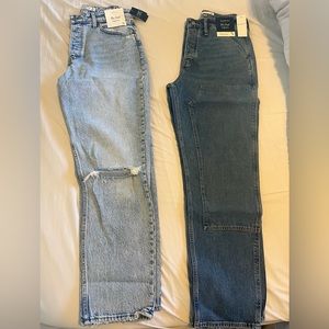 Never Worn Abercrombie & Fitch Curve Love High Rise Dad Jeans Size 29 (8R)